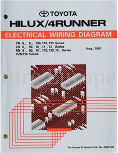 1991 TOYOTA HILUX | 4RUNNER ELECTRICAL DIAGRAM (SUPPLEMENT) WORKSHOP MANUAL MULTI