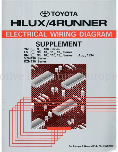 1994 TOYOTA HILUX | 4RUNNER ELECTRICAL DIAGRAM (SUPPLEMENT) WORKSHOP MANUAL MULTI