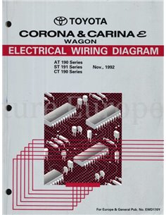 1992 TOYOTA CORONA | CARINA E ELECTRICAL WIRING DIAGRAM ENGLISH