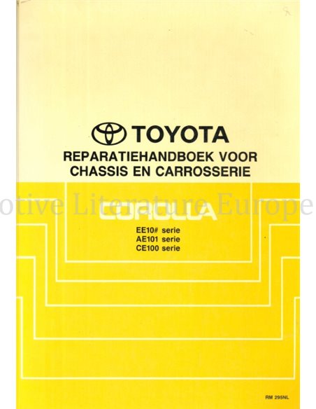 1992 TOYOTA COROLLA CHASSIS & BODY WORKSHOP MANUAL DUTCH
