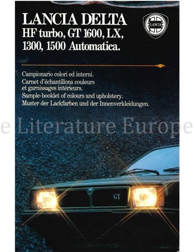 1985 LANCIA DELTA KLEUREN & INTERIEUR BROCHURE