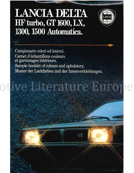 1985 LANCIA DELTA FARBEN & INNENAUSSTATTUNG PROSPEKT