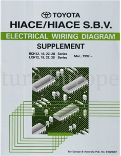 1997 TOYOTA HIACE ELEKTRIK SCHALTPLAN (ZUSATZ) WERKSTATTHANDBUCH MULTI
