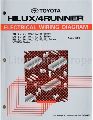1991 TOYOTA HILUX | 4RUNNER ELECTRISCH DIAGRAM WERKPLAATSHANDBOEK MULTI