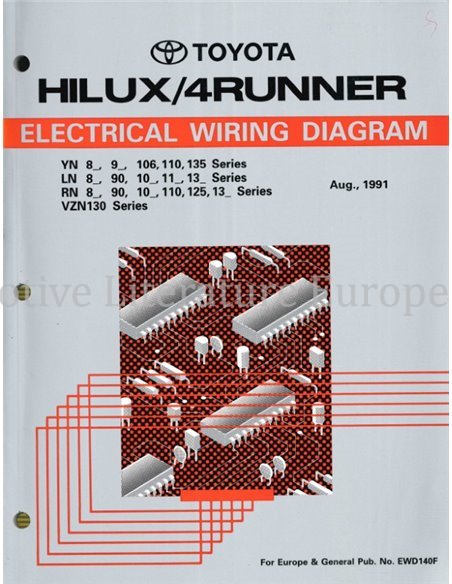 1991 TOYOTA HILUX | 4RUNNER ELECTRISCH DIAGRAM WERKPLAATSHANDBOEK MULTI