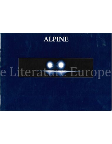 1993 ALPINE A610 TURBO BROCHURE ITALIAN