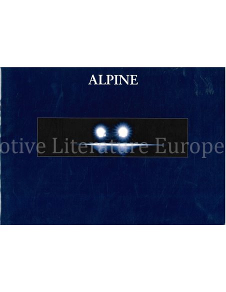 1993 ALPINE A610 TURBO BROCHURE ITALIAANS