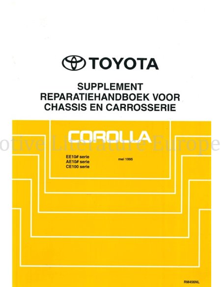 1995 TOYOTA COROLLA CHASSIS & BODY (SUPPLEMENT) WORKSHOP MANUAL DUTCH