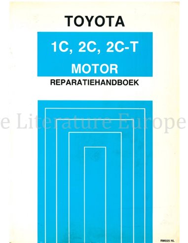 1985 TOYOTA CAMRY (1C, 2C, 2C-T) ENGINE WORKSHOP MANUAL DUTCH