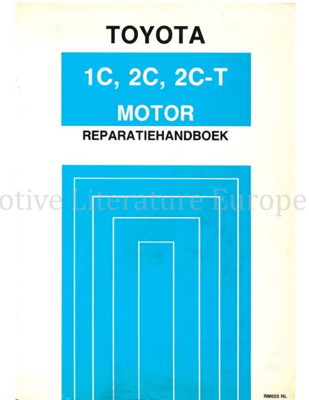 1985 TOYOTA CAMRY (1C, 2C, 2C-T) ENGINE WORKSHOP MANUAL DUTCH