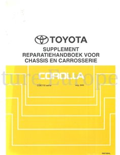 2000 TOYOTA COROLLA (ZUSATS) FAHRWERK & KAROSSERIE WERKSTATTHANDBUCH NIEDERLÄNDISCH