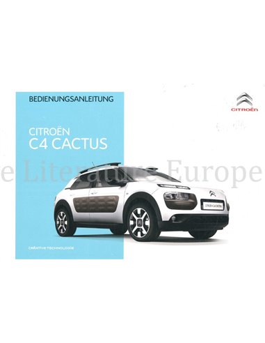 2015 CITROEN C4 CACTUS INSTRUCTIEBOEKJE DUITS