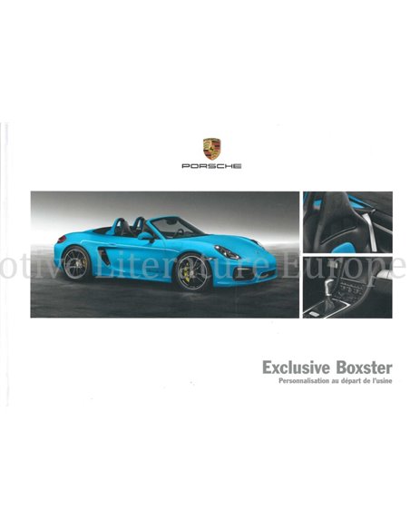 2015 PORSCHE EXCLUSIVE BOXSTER HARDCOVER BROCHURE FRANS