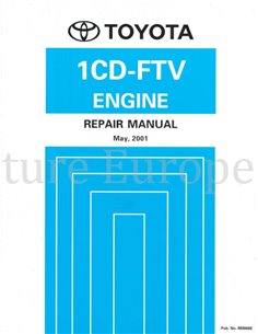 2001 TOYOTA AVENSIS VERSO | PICNIC 1CD-FTV MOTOR WERKPLAATSHANDBOEK ENGELS