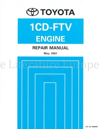 2001 TOYOTA AVENSIS VERSO | PICNIC 1CD-FTV MOTOR WERKPLAATSHANDBOEK ENGELS