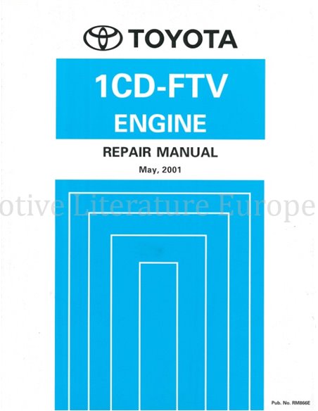 2001 TOYOTA AVENSIS VERSO | PICNIC 1CD-FTV ENGINE REPAIR MANUAL ENGLISH