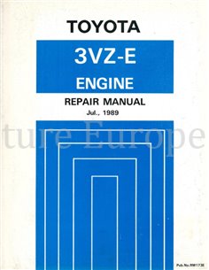 1989 TOYOTA 4RUNNER 3VZ-E MOTOR WERKPLAATSHANDBOEK ENGELS