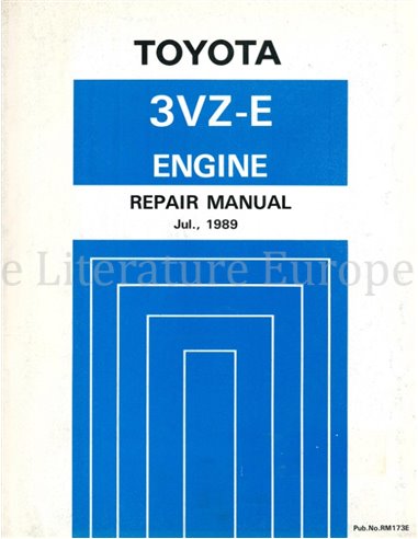 1989 TOYOTA 4RUNNER 3VZ-E ENGINE REPAIR MANUAL ENGLISH