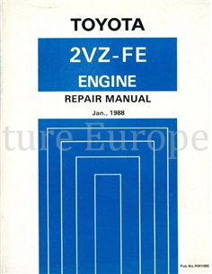 1988 TOYOTA CAMRY 3VZ-FE MOTOR WERKSTATTHANDBUCH ENGLISCH