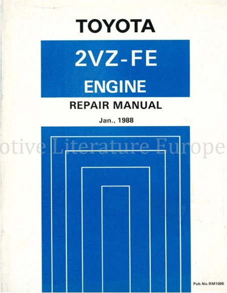 1988 TOYOTA CAMRY 3VZ-FE ENGINE WORKSHOP MANUAL ENGLISH