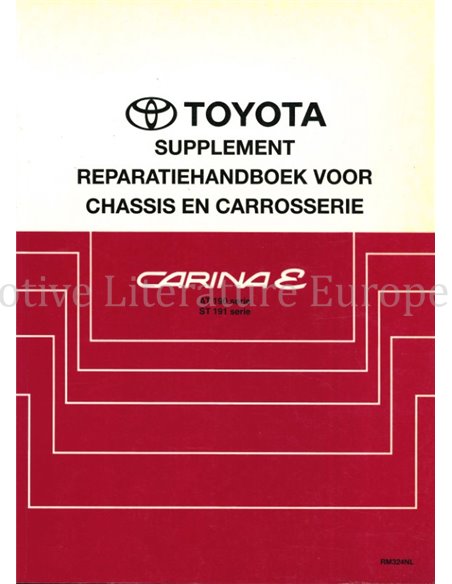 1993 TOYOTA CARINA E (SUPPLEMENT) CHASSIS AND BODY REPAIR MANUAL DUTCH