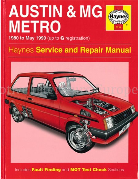 1980 - 1990 AUSTIN & MG METRO REPARATURANLEITUNG ENGLISCH