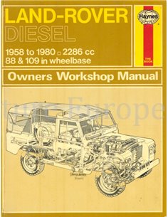 1958 - 1980 LAND-ROVER DIESEL REPARATURANLEITUNG ENGLISCH