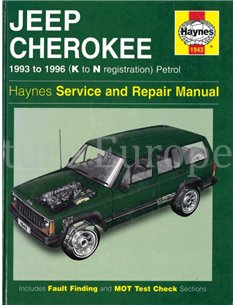 1993 - 1996 JEEP CHEROKEE PETROL REPAIR MANUAL ENGLISH