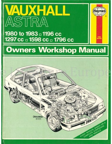 1980 - 1983 VAUXHALL ASTRA REPARATURANLEITUNG ENGLISCH