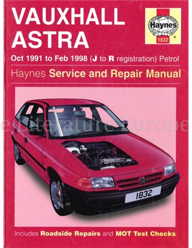 1991 - 1998 VAUXHALL ASTRA BENZINE VRAAGBAAK ENGELS
