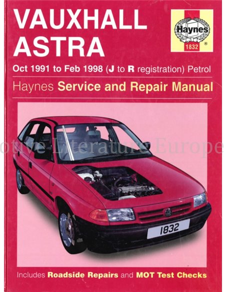 1991 - 1998 VAUXHALL ASTRA BENZINE VRAAGBAAK ENGELS