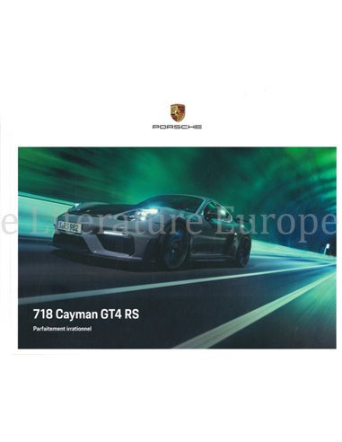 2022 PORSCHE 718 CAYMAN GT4 RS HARDCOVER BROCHURE FRANS