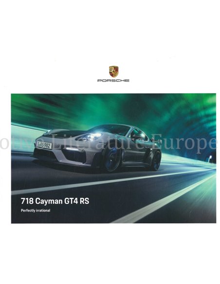 2022 PORSCHE 718 CAYMAN GT4 RS HARDBACK BROCHURE ENGLISH