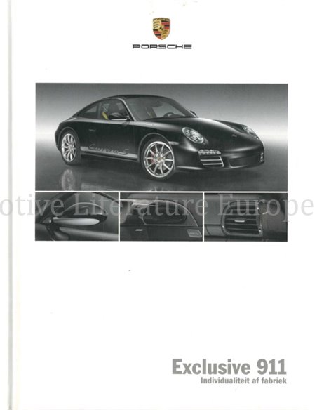 2009 PORSCHE 911 EXCLUSIVE HARDBACK BROCHURE DUTCH