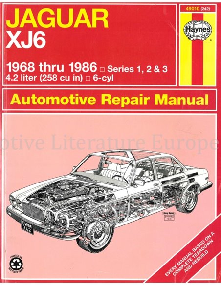 1968 - 1986 JAGUAR XJ-6 REPARATURANLEITUNG ENGLISCH
