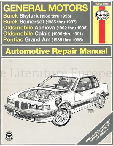 1985 - 1995 GENERAL MOTORS (BUICK | OLDSMOBILE | PONTIAC) REPARATURANLEITUNG ENGLISCH