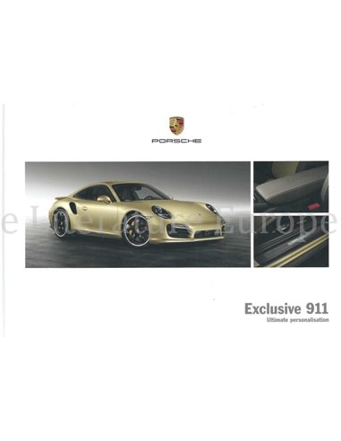 2014 PORSCHE 911 EXCLUSIVE CARRERA HARDCOVER PROSPEKT ENGLISCH