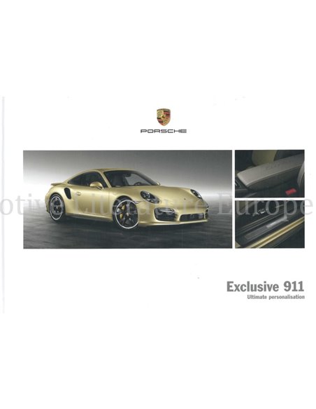 2014 PORSCHE 911 CARRERA EXCLUSIVE HARDBACK BROCHURE ENGLISH