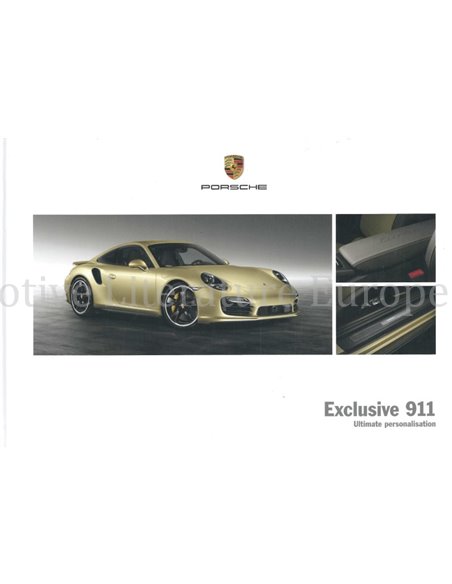 2014 PORSCHE 911 CARRERA EXCLUSIVE HARDCOVER BROCHURE ENGELS