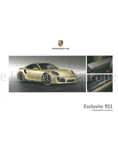 2014 PORSCHE 911 CARRERA EXCLUSIVE HARDCOVER BROCHURE NEDERLANDS