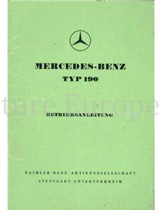 1956 MERCEDES BENZ 190 OWNERS MANUAL HANDBOOK GERMAN