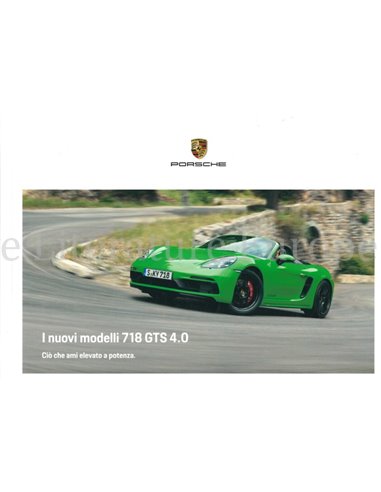 2020 PORSCHE 718 BOXSTER | CAYMAN GTS 4.0 HARDCOVER PROSPEKT ITALIENISCH