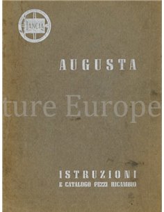1949 LANCIA AUGUSTA BETRIEBSANLEITUNG & ERSATZTEILKATALOG ITALIENISCH