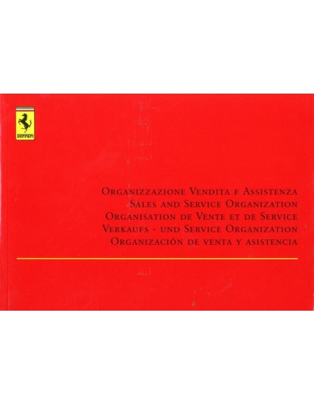 2003 FERRARI 360 SPIDER COMPLETE BOORDMAP USA VERSIE 