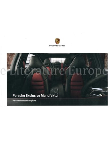 2020 PORSCHE EXCLUSIVE MANUFAKTUR HARDCOVER BROCHURE ITALIAANS
