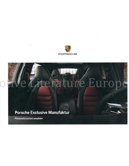 2020 PORSCHE EXCLUSIVE MANUFAKTUR HARDCOVER PROSPEKT ITALIENISCH