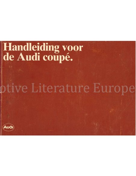 1981 AUDI COUPÉ OWNERS MANUAL DUTCH