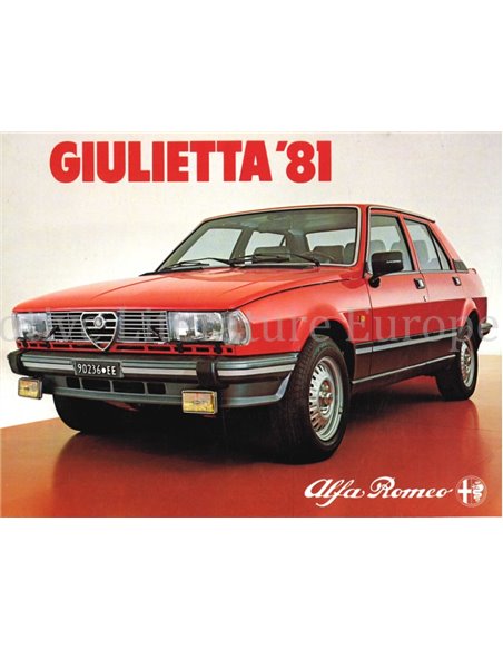 1981 ALFA ROMEO GIULIETTA BROCHURE FRENCH