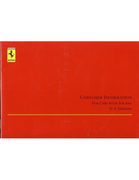 2003 FERRARI 360 SPIDER COMPLETE BOORDMAP USA VERSIE 