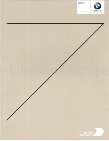 2016 BMW 7 SERIE BROCHURE NEDERLANDS